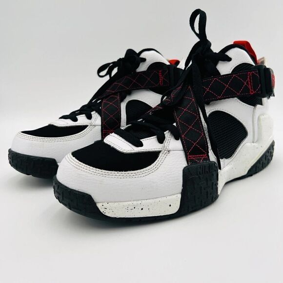 Nike Air Raid Sneakers White/Black High-Top Shoes Size 9.5 - Picture 2 of 14